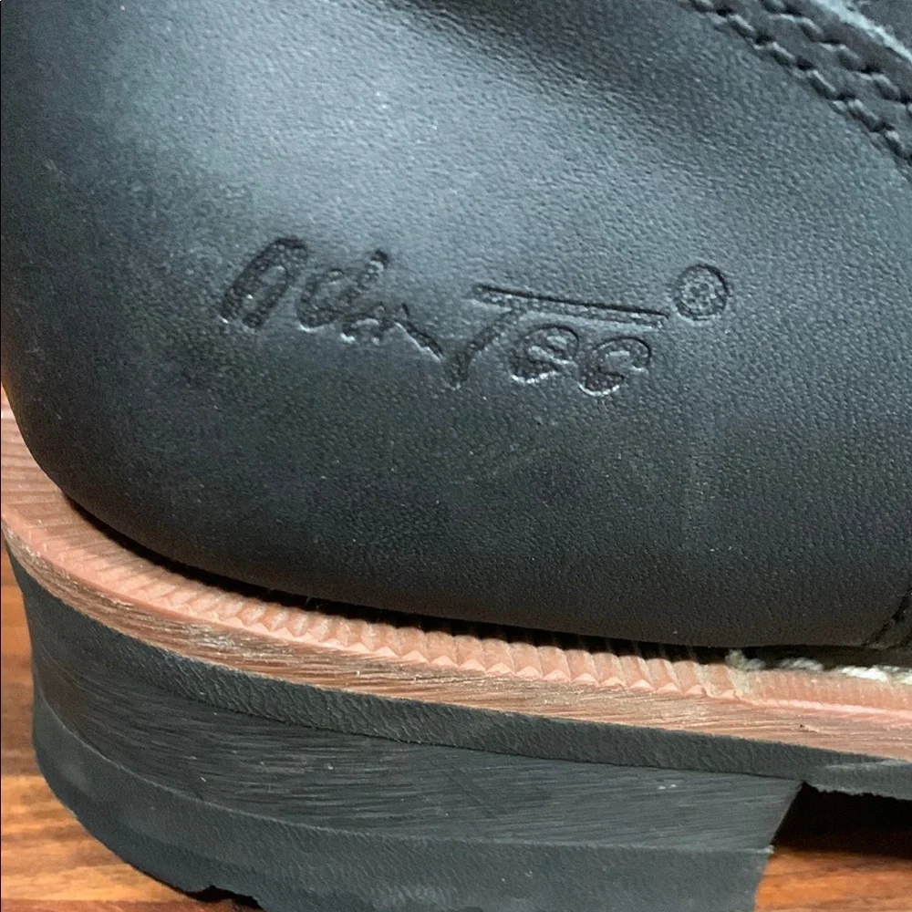 Ad Tec Black Leather Ankle-High Boots with Durable Sole - Picture 13 of 15